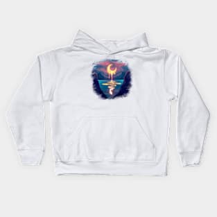 Melting moon Kids Hoodie